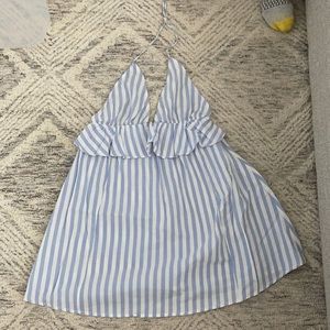 ASOS open back striped dress